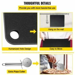 Pizza Pans 16.1 in. x 14.2 in. x 0.4 in. Non-stick Steel Baking Steel Pizza Stone with 20x Higher Conductivity, Black by VEVOR -Cheap Bakeware Store vevor pizza pans psg4136cm10mmm9bev0 44 1000