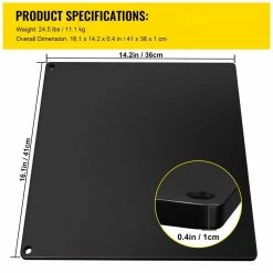 Pizza Pans 16.1 in. x 14.2 in. x 0.4 in. Non-stick Steel Baking Steel Pizza Stone with 20x Higher Conductivity, Black by VEVOR -Cheap Bakeware Store vevor pizza pans psg4136cm10mmm9bev0 76 1000