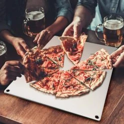 Pizza Stone 14.2 in. x 20 in. x 0.2 in. Steel Pizza Plate 20x Higher Conductivity Pizza Pan for Indoor & Outdoor, Silver by VEVOR -Cheap Bakeware Store vevor pizza pans psgb3651cm5mmo8gmv0 31 1000