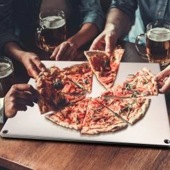 Pizza Steel Baking Stone 16 in. x 14 in. x 0.2 in. High-Performance Rectangle Steel Pizza Pan for Oven Cooking, Silver by VEVOR -Cheap Bakeware Store vevor pizza pans psgbjck4136cmyz21v0 31 1000