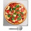 Pizza Steel Baking Stone 16 in. x 14 in. x 0.2 in. High-Performance Rectangle Steel Pizza Pan for Oven Cooking, Silver by VEVOR