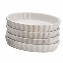 Creme Brulee Oval Porcelain Ramekin (4-Pack) by BonJour