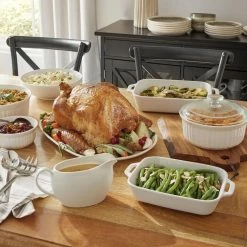 French White 6-Piece Ceramic Bakeware Set by Corningware -Cheap Bakeware Store white corningware bakeware sets 1074887 40 1000