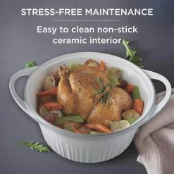 5.5 Qt. Cast Aluminum White Dutch Oven with Lid by Corningware -Cheap Bakeware Store white corningware baking dishes 1143420 44 1000