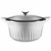 5.5 Qt. Cast Aluminum White Dutch Oven with Lid by Corningware