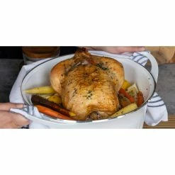 5.5 Qt. Cast Aluminum White Dutch Oven with Lid by Corningware -Cheap Bakeware Store white corningware baking dishes 1143420 66 1000