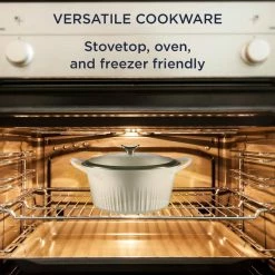 5.5 Qt. Cast Aluminum White Dutch Oven with Lid by Corningware -Cheap Bakeware Store white corningware baking dishes 1143420 76 1000