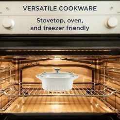 3.2 qt. White Cast Aluminum Roaster with Lid by Corningware 14 3.2 qt. White Cast Aluminum Roaster with Lid by Corningware -Cheap Bakeware Store white corningware baking dishes 1143456 4f 1000