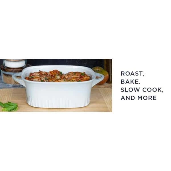 3.2 qt. White Cast Aluminum Roaster with Lid by Corningware 4 3.2 qt. White Cast Aluminum Roaster with Lid by Corningware - Image 4