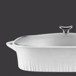 9 in. x 13 in. White Cast Aluminum Baker with Lid by Corningware -Cheap Bakeware Store white corningware baking dishes 1143458 4f 1000