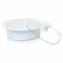 Gracious Dining 1.9 qt. Stoneware Casserole in White with Glass Lid by GIBSON ELITE -Cheap Bakeware Store white gibson elite casserole dishes 985116900m 4f 1000