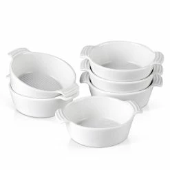 6-Piece Ceramic Round Ramekin Dish by MALACASA