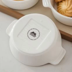 6-Piece Ceramic Round Ramekin Dish by MALACASA -Cheap Bakeware Store white malacasa bakeware sets bake mini 008 76 1000