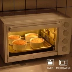 12-Piece 4.3 in. Ivory White Porcelain Ramekins Dishes by MALACASA -Cheap Bakeware Store white malacasa bakeware sets ramekin dish 002 1f 1000