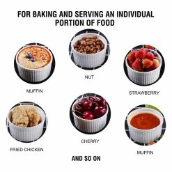 Ramekin 6-Piece 3.5 in. Ramekins Ivory White Porcelain Dishes (Set of 6) by MALACASA 13 Ramekin 6-Piece 3.5 in. Ramekins Ivory White Porcelain Dishes (Set of 6) by MALACASA -Cheap Bakeware Store white malacasa bakeware sets ramekin dish 003 1f 1000