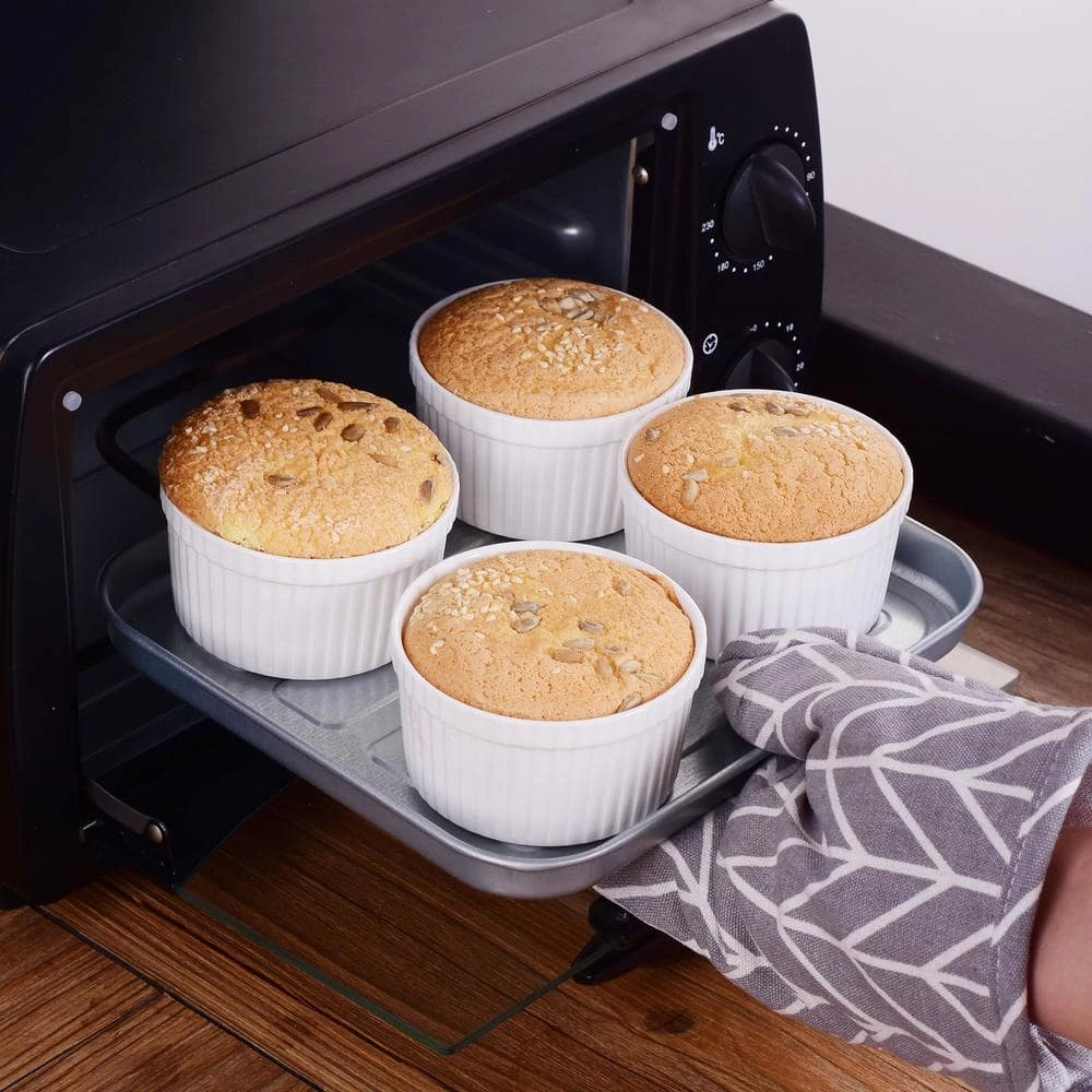 Ramekin 6-Piece 3.5 in. Ramekins Ivory White Porcelain Dishes (Set of 6) by MALACASA 6 Ramekin 6-Piece 3.5 in. Ramekins Ivory White Porcelain Dishes (Set of 6) by MALACASA - Image 6