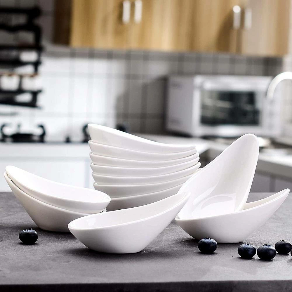 4.5 in. Ceramic White Ramekins Souffle Dishes for Creme Brulee(Set of 12) by MALACASA 4 4.5 in. Ceramic White Ramekins Souffle Dishes for Creme Brulee(Set of 12) by MALACASA - Image 4