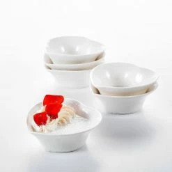 3.5 in. White Ceramic Ramekins Set for Souffle Dishes (Set of 6) by MALACASA -Cheap Bakeware Store white malacasa ramekins ramekin dish 014 76 1000