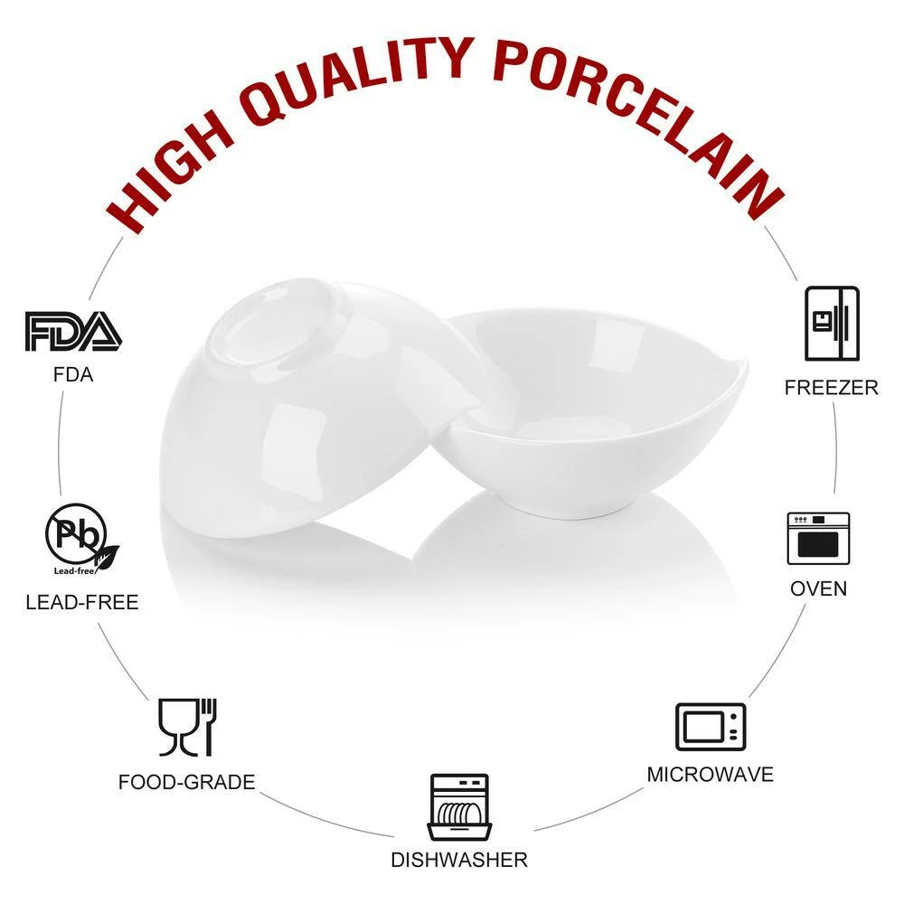 4.3 in. White Ceramic Ramekins Serving Bowls for Creme Brulee (Set of 6) by MALACASA 4 4.3 in. White Ceramic Ramekins Serving Bowls for Creme Brulee (Set of 6) by MALACASA - Image 4