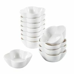 3 in. White Porcelain Ramekins Serving Bowls for Creme Brulee (Set of 12) by MALACASA
