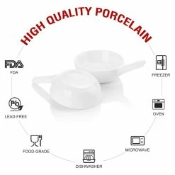 3.75 in. White Porcelain Ramekins Serving Dishes Set (Set of 12) by MALACASA -Cheap Bakeware Store white malacasa ramekins ramekin dish 021 4f 1000