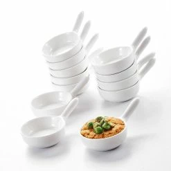 3.75 in. White Porcelain Ramekins Serving Dishes Set (Set of 12) by MALACASA -Cheap Bakeware Store white malacasa ramekins ramekin dish 021 76 1000