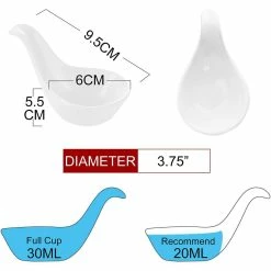 3.75 in. Porcelain White Ramekins Souffle Dishes(Set of 12) by MALACASA -Cheap Bakeware Store white malacasa ramekins ramekin dish 022 1f 1000