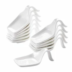 4.3 in. White Porcelain Ramekins Sering Dishes for Creme Brulee (Set of 12) by MALACASA