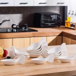 4.5 in. White Porcelain Ramekins Souffle Dishes Serving Bowls (Set of 12) by MALACASA -Cheap Bakeware Store white malacasa ramekins ramekin dish 024 1f 1000