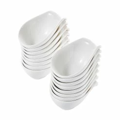 3.75 in. White Porcelain Ramekins Souffle Dishes Serving Bowls (Set of 16) by MALACASA