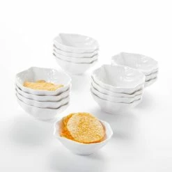 3.5 in. Porcelain White Ramekins Souffle Dishes Serving Bowls by MALACASA -Cheap Bakeware Store white malacasa ramekins ramekin dish 031 4f 1000