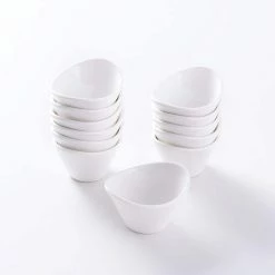 2.5 in. White Porcelain Ramekins Serving Bowls for Souffle Dishes (Set of 12) by MALACASA