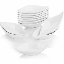4.75-Inch Porcelain White Ramekins Set for Souffle Dishes (Set of 12) by MALACASA