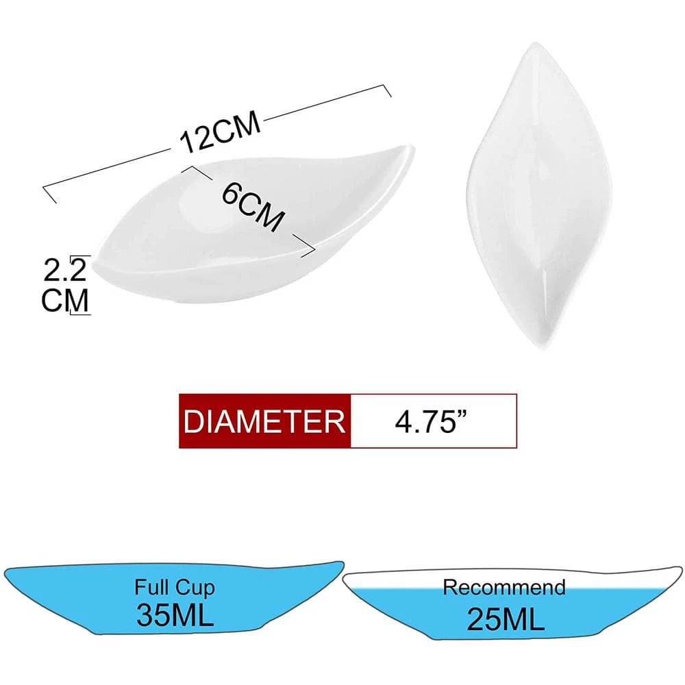 4.75-Inch Porcelain White Ramekins Set for Souffle Dishes (Set of 12) by MALACASA 2 4.75-Inch Porcelain White Ramekins Set for Souffle Dishes (Set of 12) by MALACASA - Image 2
