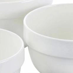 3-Piece White Everyday Small Ceramic Bowl Set by MARTHA STEWART -Cheap Bakeware Store white mixing bowls 985117302m 44 1000
