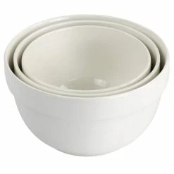 3-Piece White Everyday Small Ceramic Bowl Set by MARTHA STEWART -Cheap Bakeware Store white mixing bowls 985117302m 4f 1000
