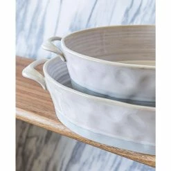 2-Piece Oval Stoneware Baker Set by Over and Back -Cheap Bakeware Store white over and back bakeware sets 928804 44 1000
