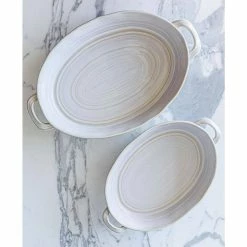 2-Piece Oval Stoneware Baker Set by Over and Back -Cheap Bakeware Store white over and back bakeware sets 928804 76 1000