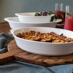 3-Piece Oval White Porcelain Bakeware (Set of 3) by Over and Back 10 3-Piece Oval White Porcelain Bakeware (Set of 3) by Over and Back -Cheap Bakeware Store white over and back bakeware sets 934959 1f 1000