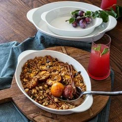 3-Piece Oval White Porcelain Bakeware (Set of 3) by Over and Back 11 3-Piece Oval White Porcelain Bakeware (Set of 3) by Over and Back -Cheap Bakeware Store white over and back bakeware sets 934959 44 1000