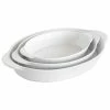 3-Piece Oval White Porcelain Bakeware (Set of 3) by Over and Back