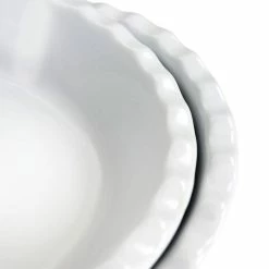 2-Piece 9 in. Stoneware Pie Dish Set in White by MARTHA STEWART -Cheap Bakeware Store white pie plates 985118704m fa 1000