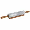 Marble Rolling Pin White with Wooden Rest by Home Basics