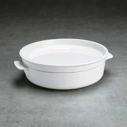 Clever Cooking 2-Piece 11 in. Round Casserole Dish with Lid by Villeroy & Boch -Cheap Bakeware Store white villeroy boch bakeware sets 1360216200 4f 1000