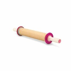 Adjustable Rolling Pin, Wood and Nylon, 12-inch Barrel by Fox Run